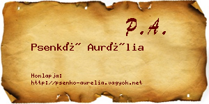 Psenkó Aurélia névjegykártya